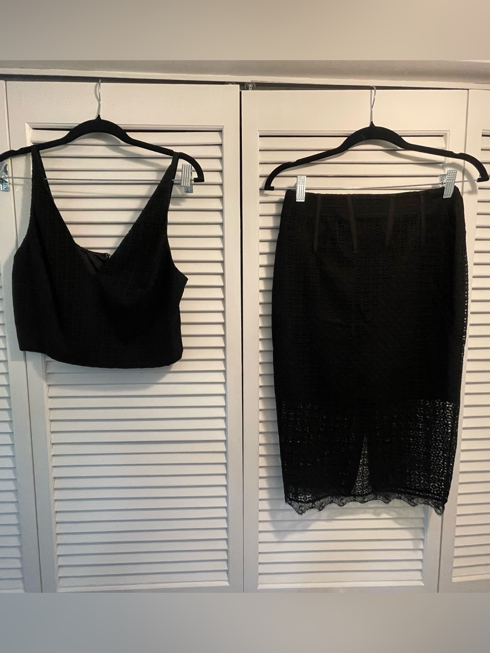 Marciano Black Lace Two Piece Set